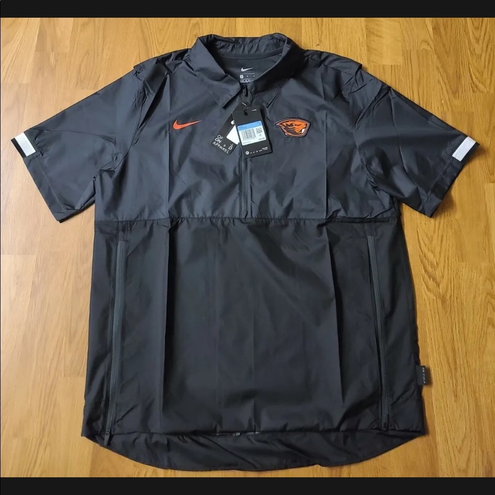 Nike Oregon State Beavers Coaches Sideline Half Zip SS Jacket Size M CQ5175 060
